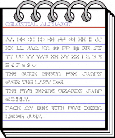 Celestial Alphabet Regular animated font preview