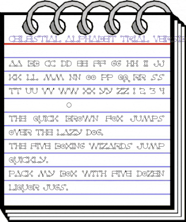 Celestial Alphabet Trial Version animated font preview