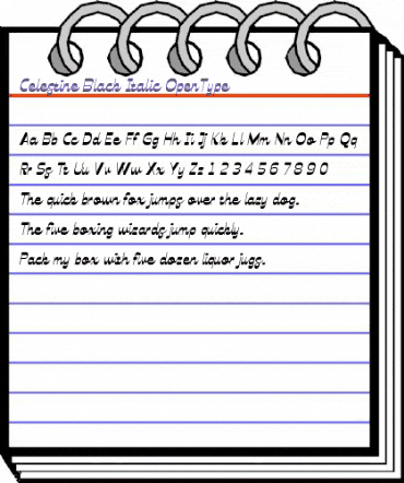 Celestine BlackItalic animated font preview Celestine BlackItalic animated font preview