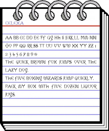 Celexa Regular animated font preview