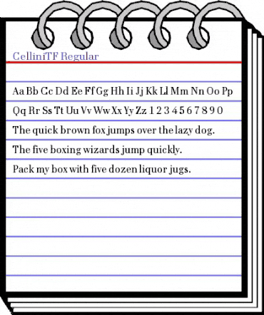 CelliniTF-Regular Regular animated font preview