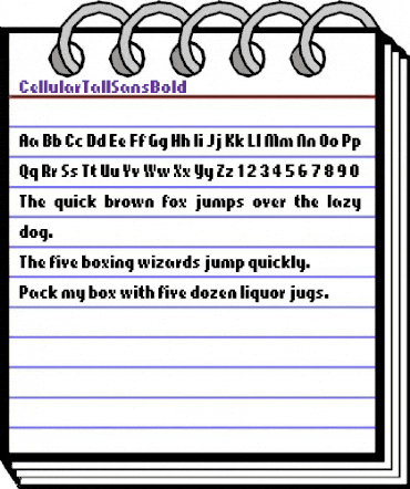 CellularTallSansBold Regular animated font preview