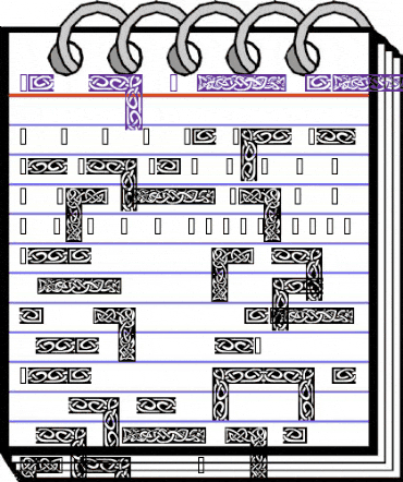 Celtic Borders Regular animated font preview