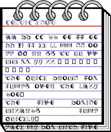 Celtic Knot Regular animated font preview