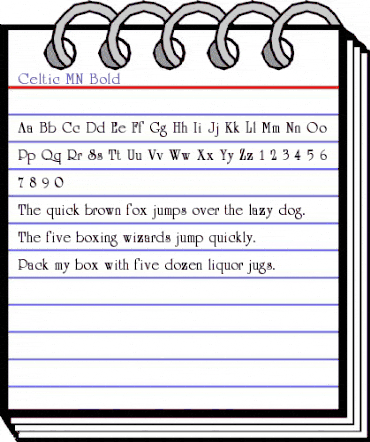 Celtic MN Bold animated font preview Celtic MN Bold animated font preview