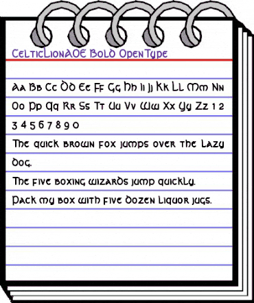 CelticLionAOE Bold animated font preview CelticLionAOE Bold animated font preview