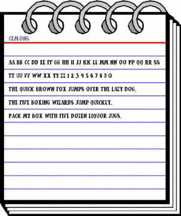 Cemong Regular animated font preview