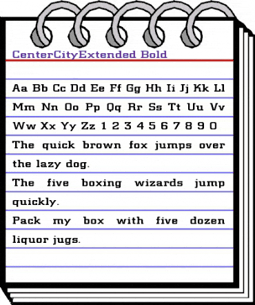 CenterCityExtended Bold animated font preview