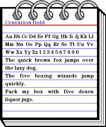 Centurion-Bold Normal animated font preview
