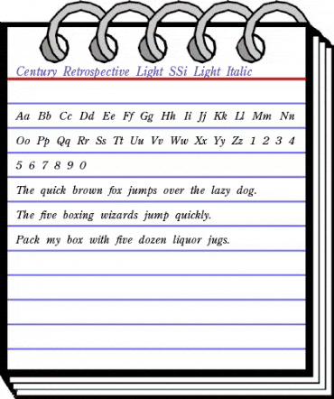 Century Retrospective Light SSi Light Italic animated font preview Century Retrospective Light SSi Light Italic animated font preview