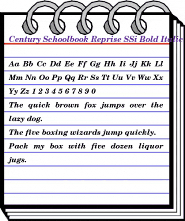 Century Schoolbook Reprise SSi Bold Italic animated font preview Century Schoolbook Reprise SSi Bold Italic animated font preview