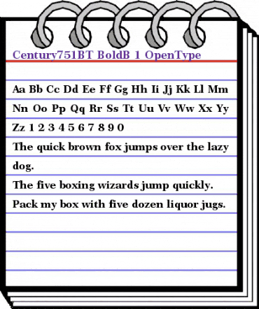 Century 751 Bold animated font preview Century 751 Bold animated font preview