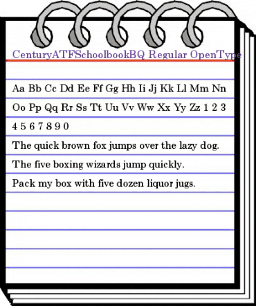 Century ATF Schoolbook BQ Regular animated font preview Century ATF Schoolbook BQ Regular animated font preview