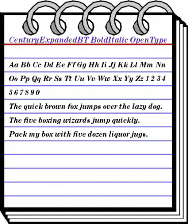 Century Expanded Bold Italic animated font preview Century Expanded Bold Italic animated font preview