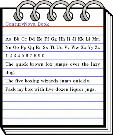 CenturyNova Book animated font preview