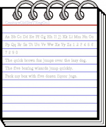 CenturyOldStyTRegOu1 Regular animated font preview CenturyOldStyTRegOu1 Regular animated font preview