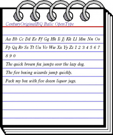 Century Original BQ Regular animated font preview Century Original BQ Regular animated font preview