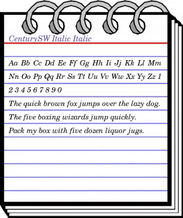 CenturySW-Italic Italic animated font preview CenturySW-Italic Italic animated font preview