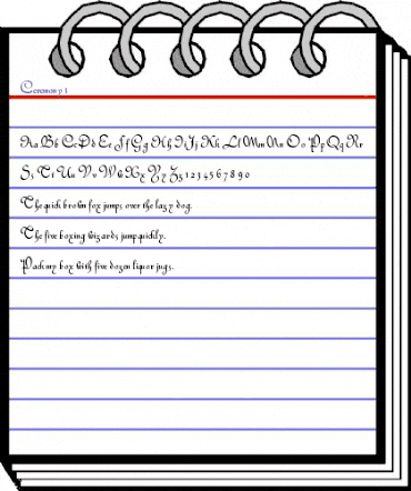 Ceremony 1 Regular animated font preview Ceremony 1 Regular animated font preview