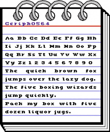 ceriph 05_64 Regular animated font preview