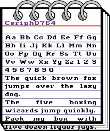 ceriph 07_64 Regular animated font preview
