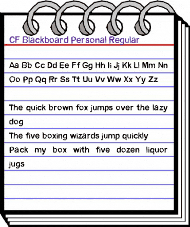CF Blackboard Personal Regular animated font preview CF Blackboard Personal Regular animated font preview