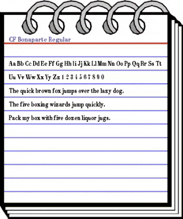 CF Bonaparte Regular animated font preview CF Bonaparte Regular animated font preview