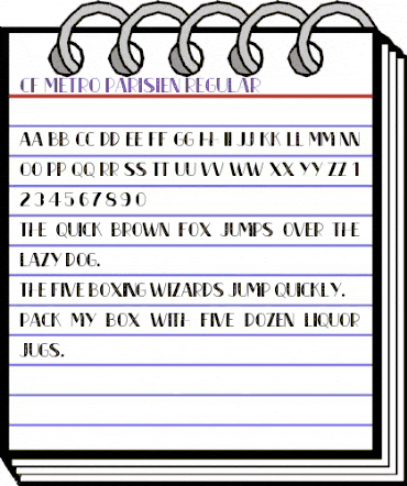 CF Metro Parisien Regular animated font preview CF Metro Parisien Regular animated font preview