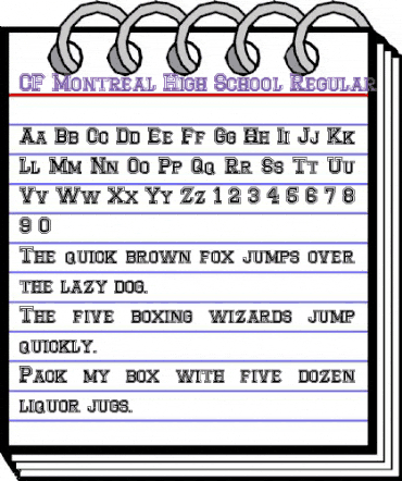 CF Montreal High School Regular animated font preview CF Montreal High School Regular animated font preview