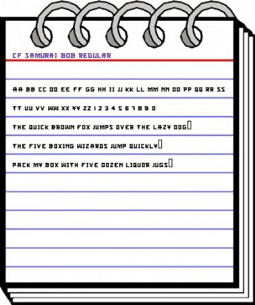 CF Samurai Bob Regular animated font preview CF Samurai Bob Regular animated font preview