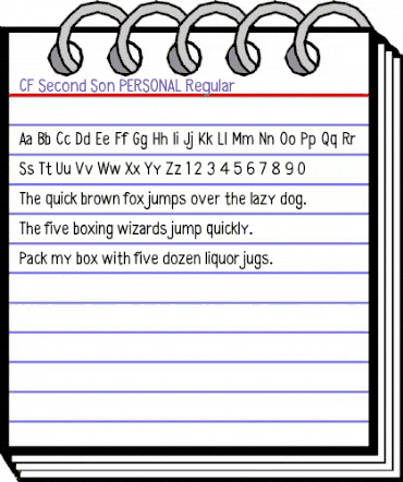 CF Second Son PERSONAL Regular animated font preview CF Second Son PERSONAL Regular animated font preview