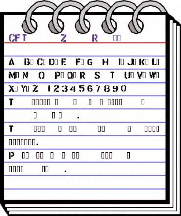CF Trash Zone Regular animated font preview