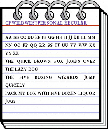 CF Wild West PERSONAL Regular animated font preview CF Wild West PERSONAL Regular animated font preview
