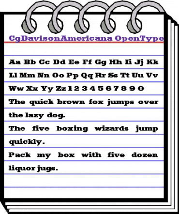 CgDavisonAmericana Regular animated font preview CgDavisonAmericana Regular animated font preview