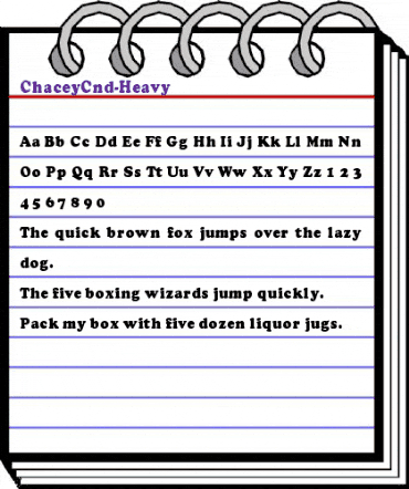 ChaceyCnd-Heavy Regular animated font preview