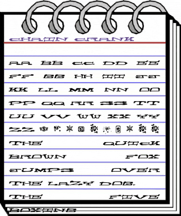 Chain Crank Regular animated font preview Chain Crank Regular animated font preview