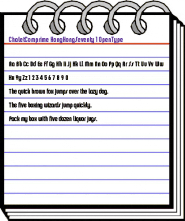 ChaletComprime HongKongSeventy animated font preview