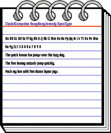 ChaletComprime-HongKongSeventy Regular animated font preview