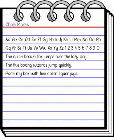 Chalk Marks Regular animated font preview