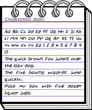 Chalktastic Italic animated font preview Chalktastic Italic animated font preview