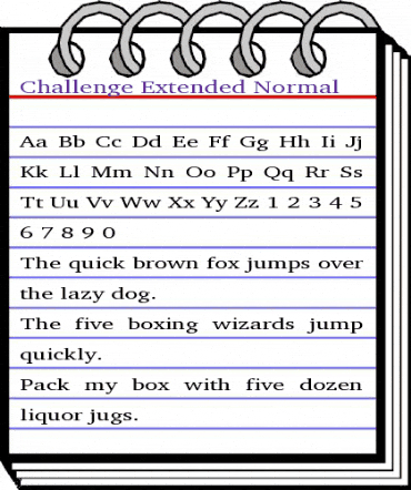 Challenge Extended Normal animated font preview