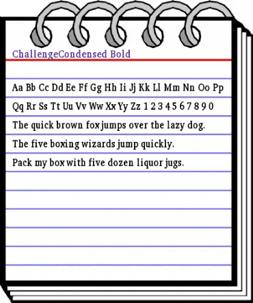 ChallengeCondensed Bold animated font preview ChallengeCondensed Bold animated font preview