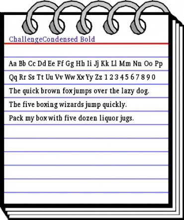 ChallengeCondensed Bold animated font preview