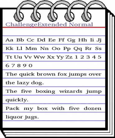 ChallengeExtended Normal animated font preview ChallengeExtended Normal animated font preview