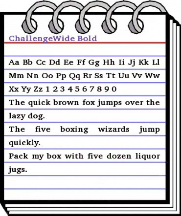 ChallengeWide Bold animated font preview ChallengeWide Bold animated font preview