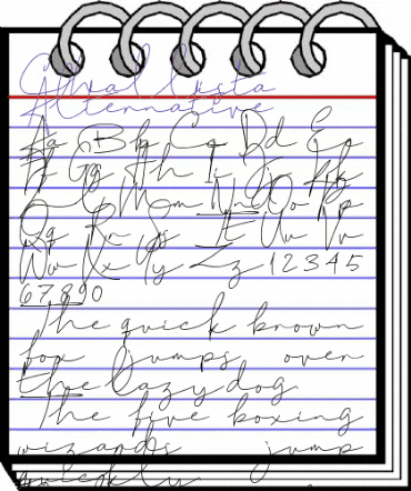 Challista Alternative animated font preview