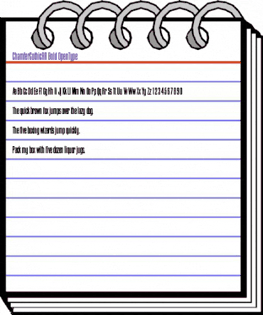 ChamferGothicRR Regular animated font preview