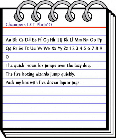Champers LET Plain animated font preview