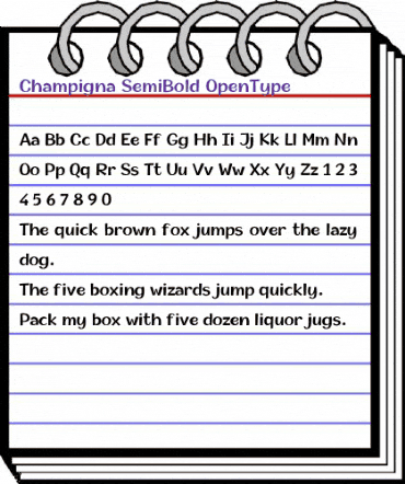 Champigna SemiBold animated font preview Champigna SemiBold animated font preview