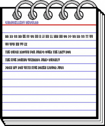 Chancellery Regular animated font preview Chancellery Regular animated font preview